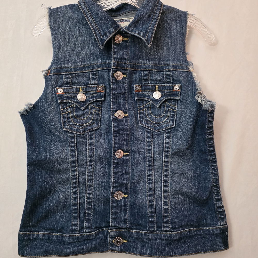 True Religion Womens Cut Off Vest Size Large